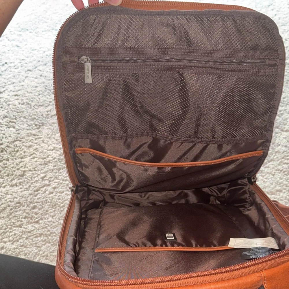 Leather Travel Backpack in Brown
